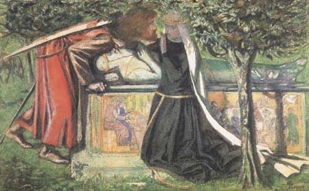 Dante Gabriel Rossetti Arthur's Tomb: The Last Meeting of Launcelort and Guinevere (mk28) France oil painting art